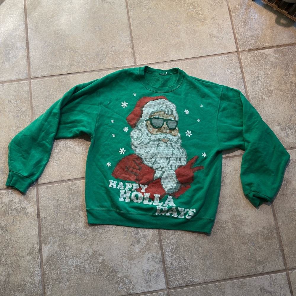 Christmas Santa Sweater - L